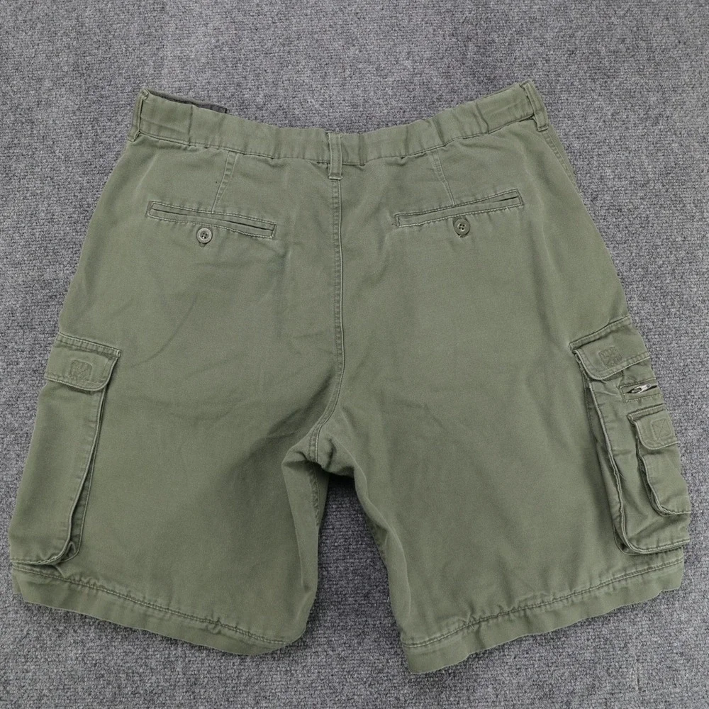 Boy Scouts of America Mens 34 Relaxed Cargo Shorts Olive Green Cotton Blend BSA